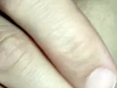 A skinny wife spreads ass wide open in closeup anal pounding