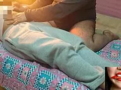 delhi school teacher massages shaved pussy to orgasm in close up handjob.