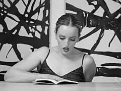 amber moore's erotic book gets charlie forde fingering her wet cunt hard 😈📖💦