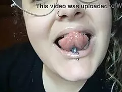 latina milf flaunts sweet thin glossed lips backstage curvy tease