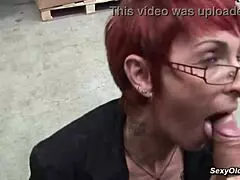 Mature French businesswoman takes big cock anal in two spots