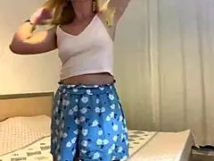 wow check out this horny milf's armpit fetish with heels legs and trimmed pussy depilation!