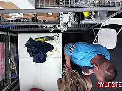 Burglar Caught But Punished With Milf's Submission In Prison Roleplay