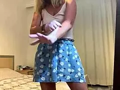 wow check out this horny milf's armpit fetish with heels legs and trimmed pussy depilation!