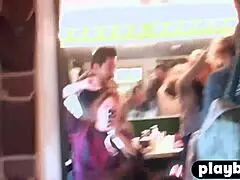 perfect petite amanda booth STRIPS LINGERIE for naked small tits pose