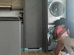 latina stepmom stuck in washer begs stepson to fuck her bent over