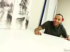 Big butt boss Sara Jay milks employee big black cock then rides for cum explosion