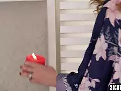 anna claire clouds pounds her wife's pussy after intense licking session