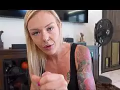 stepmom deliah grace helps cum quick before soccer in bedroom