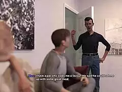 😍 bimbo milf's fake tits finally kiss her tenant dream!