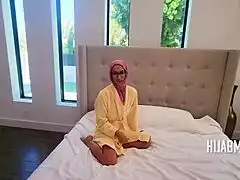 Arab hijab slut rides american cock cowgirl after pov blowjob in cheating prostitute taboo fuck