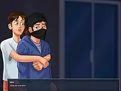 SUMMERTIME SAGA CAP 17 - Busty Neighbor's Yoga Classes Turn into Huge Tits 3D Hentai Fuck Session