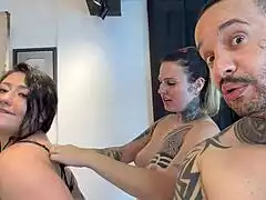 couple reunion leads to explosive shared pleasure