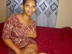 milf mom fingers her smooth pussy gently