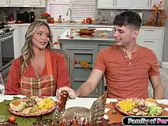 busty stepmom finally rides stepson's monster cock till she squirts hard 😈🍆💦 whoa!!