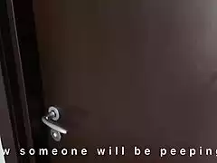 Caught spying on busty milf shower then rammed her fat ass deep!