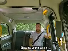 British hunk picks up guy in taxi for cash ride