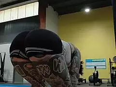 Check out that hot milf's big ass and tits shaking during intense gym workout session