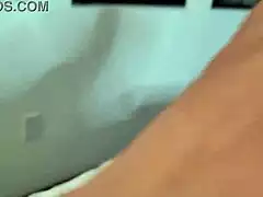 Naughty hotwife rides cock bent over doggystyle then missionary before condom pull-off creampie