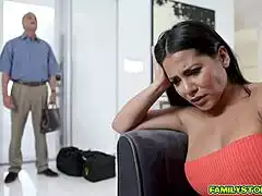 Lucky Stepson Pounds Huge Tits Stepmom Bent Over Cowgirl Cumshot!