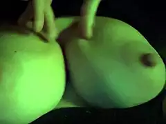 ohh man italian milf artemisia's huge tits bounce crazy in her solo nipple tease