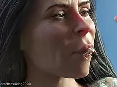 whoa giantess vore swallows huge prey in classic retro style 😱👅