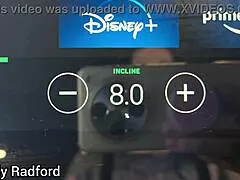 hot muscle mummy slut flexes and fucks during intense gym workout