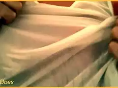 Wife's Massive Tits Bounce in Soaked Braless Singlet