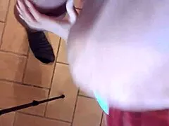 Milf With Glasses Gags On Huge Cock Deepthroat Blowjob Ends In Massive Facial Cumshot