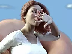 whoa giantess vore swallows huge prey in classic retro style 😱👅