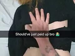 Debt-ridden pregnant milf settles score via snapchat cuckold humiliation play