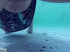 wanna feel stranger's cum filling me underwater on beach?