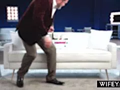 Brandi Johnson married milf wifey spit-roasted hard creampied while husband watches intently