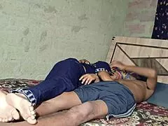 desi girlfriend called over for intense homemade pounding session