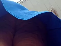 caught stepmom cleaning sidewalk public see thru outfit flashing big ass voyeur cam