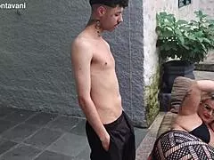 stepson pounds hot stepmom right in front of virgin brother!