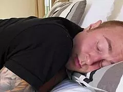 stepbrother catches stepsister and gives handjob right in front of stepmom