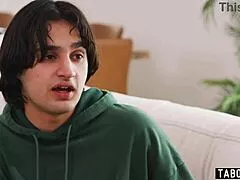 granny stepmom worries stepson admission so she rides his cock hard