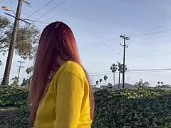 yo artemisia love you smoking hot in public outdoor long hair fetish sesh 😍🔥