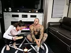 christian couple's homemade cuckold fails as wife deepthroats my big cock doggystyle creampie