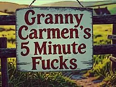 Granny Catwoman Carmen Diddles Pegs Fucks to Creampie Finish!