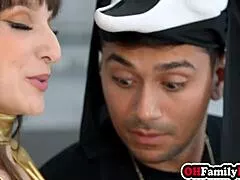 stepmom teen tricked stepbro stepdad into hot family foursome