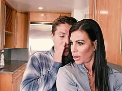 stepmom melissa lynn sneaks into kitchen for stepson's cock