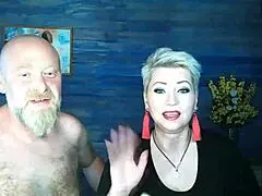 peter stone and mature slut wife aimee paradise tease with juicy big tits on cam