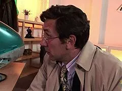 brunette milf in stockings and heels gets instant big cock erection for titty fuck ride