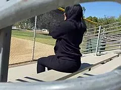 Yolanda Yamz yells for Rome Major's cream on her curvy milf outdoors