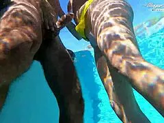 julia north all natural milf takes underwater anal pounding in pool