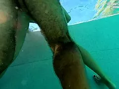 julia north all natural milf takes underwater anal pounding in pool