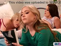 My BFF Licks Her Big Tits MILF Stepmom in Front of Me