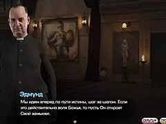 horny russian slut nun rides monster cock vibrator like a desperate whore